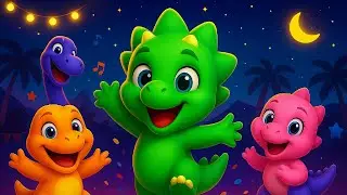 Dino Dance Party Music Song 🌟🦖 | Silly Tunes Under the Stars by BrightTales