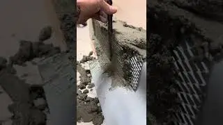 Old school method to float shower curb! Best method diet liner pan! Mud!#mud #float #mortar #tile #