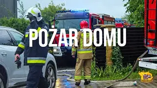 [TRĄBY] Pożar domu w Kostomłotach Drugich. Dojazd i odjazd SiŚ z miejsca zdarzenia.