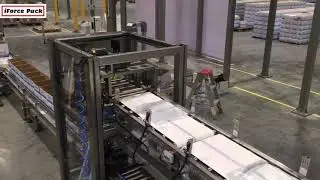 Automatic big water bag pouch dropping type cartoning machine bag encasing line
