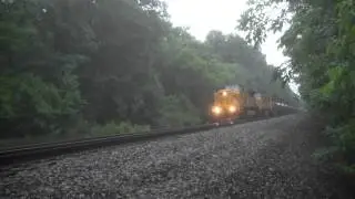 UP 8146 blast west on Q377 Rain or shine