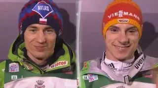 Kamil Stoch (121m) vs Andreas Wank (120,5m) - Oberstdorf 2015 - I. round