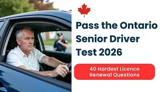Pass the Ontario Senior Driver Test 2026 | 40 Hardest Licence Renewal Questions