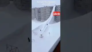Kamchatka Snow Apocalypse: Sliding Off Buildings! 😱❄️ #jamesflying