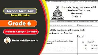 Grade 6 Maths Paper Discussion | Nalanda College 2020 | 2nd term | English Medium Maths