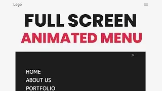 Awesome Full Screen Animated Menu using Html Css & Javascript | Responsive