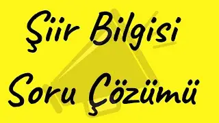 ŞİİR BİLGİSİ SORU ÇÖZÜMÜ