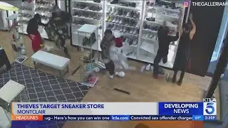 Chaotic robbery at Montclair sneaker store caught on video