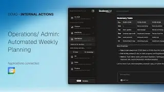 BusinessLM Workflow Demo: AI-Powered Weekly Planning with Google Calendar
