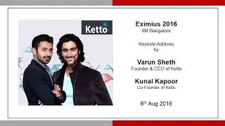 Varun Sheth and Kunal Kapoor from Ketto at Eximius 2016 IIM BAngalore