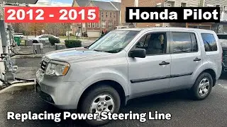 Замена рулевой магистрали гидроусилителя руля на Honda Pilot 2012, 2013, 2014, 2015 годов выпуска...
