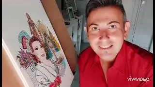 Obra original dedicado a Doña Rocío Jurado donada a favor de la lucha contra el cáncer en Málaga