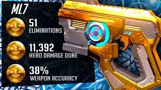 ml7 Insane Tracer gameplay - 51 elims! [ Overwatch Season 30 Top 500 ]