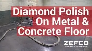Polishing A Floor With Metal Shake Hardener