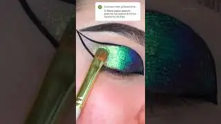 🦚🖤 Peacock Eyemakeup✨😍#eyeshadow   #youtubeshorts#youtubefeed #short  #viral#shorts#fyp#yt#eyemakeup