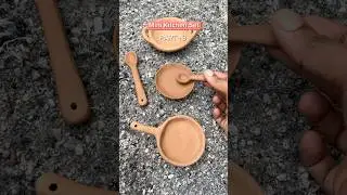 Now, what about eating food in this 😂🥰kitchen set clay art | lazydazy #claymaking #sculpture #cla...