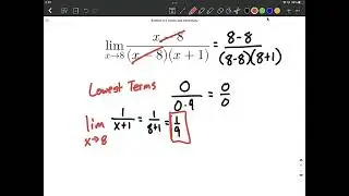 Algebraically Evaluating Limits with Rational Functions