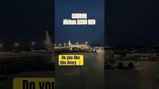 CONDOR 🦅 Airbus A330 NEO ✈️synchronized PUSHBACK 😎do you like this livery ❓#shorts