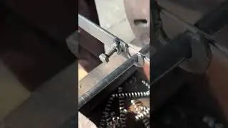 forming a spring using wire that is made into a circle using a rotating machine#shorts #trending