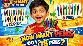 Class 1 Maths(गणित कक्षा 1) | 12 + 6 = ? | Easy Addition for Kids | Nishant Videos