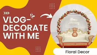 Mom Dad Anniversary Decor | Floral Decor | DIY floral arch |Ring decor|25th anniversary