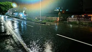 Rainy Night on a Quiet Street, Natural Atmosphere that Soothes the Soul and Reduces Outside Noise🌧️