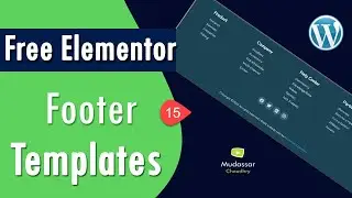 Downlaod Free Elementor Footer Template Design 15  by Mudassar Chaudhry