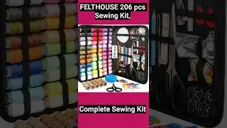 206 Pack Premium Sewing Kit with Large Case &ndash; Includes Threads, Buttons, Needle Threaders, Clips,