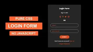 How To Create Login Form In HTML and CSS | Make Sign In Form Html CSS | CSS Login Form | Login Form