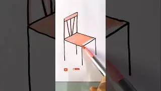 How to Draw Chair 🪑 step by step for kids #shorts #art #drawing #kidsart #chair #diydrawing #yt