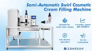 ZONESUN ZS-PGF4 Full Electric Multi-color Cosmetic Loop Body Butter Swirl Filling Machine