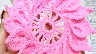 Super👌 amazing 👍eye catching crochet flower design/beautiful crochet design tutorial/crochet flower