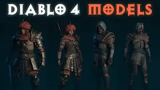 Diablo 4 (Barbarian/Rogue/Blood Bishop/Skeleton Lord) Models Compilation - Blizzard Quarterly Update