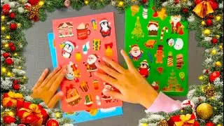 🎄 Christmas Stickers Scrapbook Fun | Festive Sticker Book with Nana 🎁
