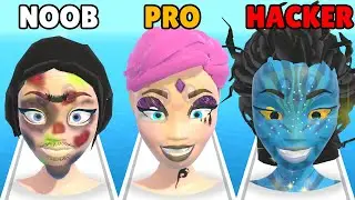 NOOB vs PRO vs HACKER in MakeUp Brush!
