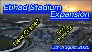 Etihad Stadium Expansion 12th August 2025 - Manchester City FC - new crane #djidrone
