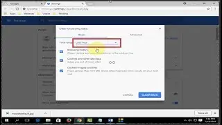 How To clear Browsing Data in windows 2018
