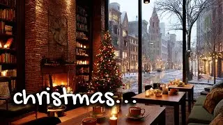 christmas day at a cozy jazz café ☕ | warm coffee shop jazz ambience