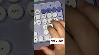 💜 SABLUTE Purple Retro Keyboard 🎀 Cute Wireless Combo Unboxing 🖥️ #shorts #tech #keyboard #review