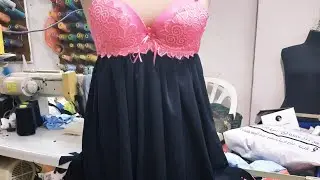 بدون تكلفه اصنعي قميص نوم بدون ولا غرزه على الماكينه(بدون خياطه)