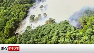 UK Heatwave: Fire breaks out in Worcestershire countryside