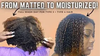 Winter Wash Day Routine for Moisturized Curls! // Low Porosity, Type 3 and Type 4 Hair!