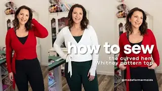 How to sew the curved hem Whitney top