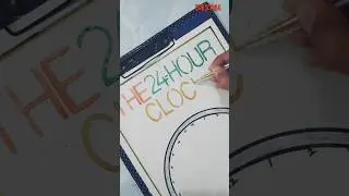 24-hour clock for school project 🖌🎨✨️ #art #drawing #coloring #shorts