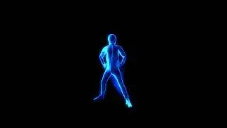 Character hologram  animation  #houdini  , #vfx , #hologram