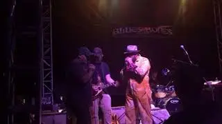 Guy Dossi and Brett Clark with John Nemeth at the Blues and Bones festival
