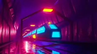 Cyber Train Scene - Blender 3.0
