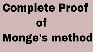 Monge's method proof in hindi , Monge's method proof | monge's method of integrating rr+sst+tt-v