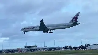 Qatar Airways Boeing 777-300ER (A7-BES) Arriving at Adelaide as QR988