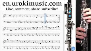 Oboe lessons Mission Impossible - Theme Sheet Music Tutorial Part#1 um-i352